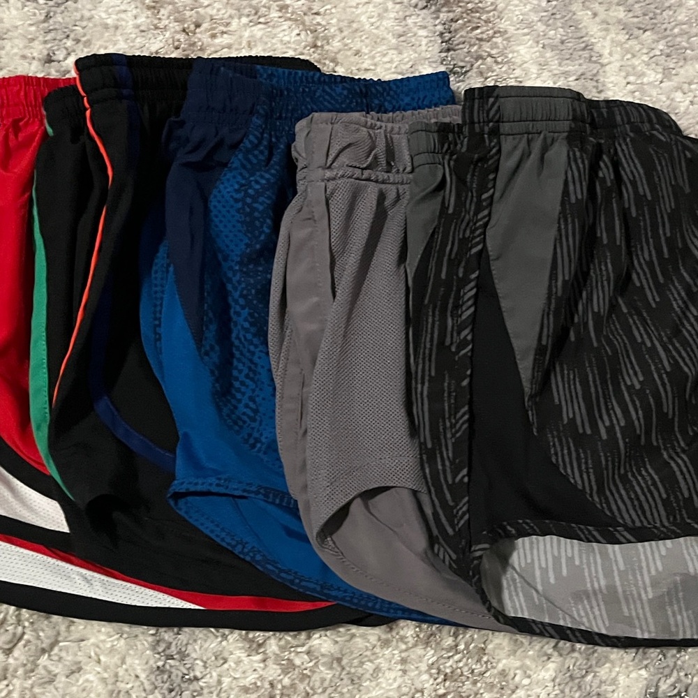 Nike Women's Athletic Shorts - Red, Blue, Gray, Black- 5 size medium